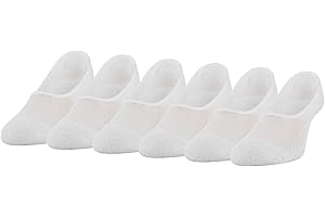 Women's Zoned Cushion Mid Cut No Show Socks, 6-Pairs
