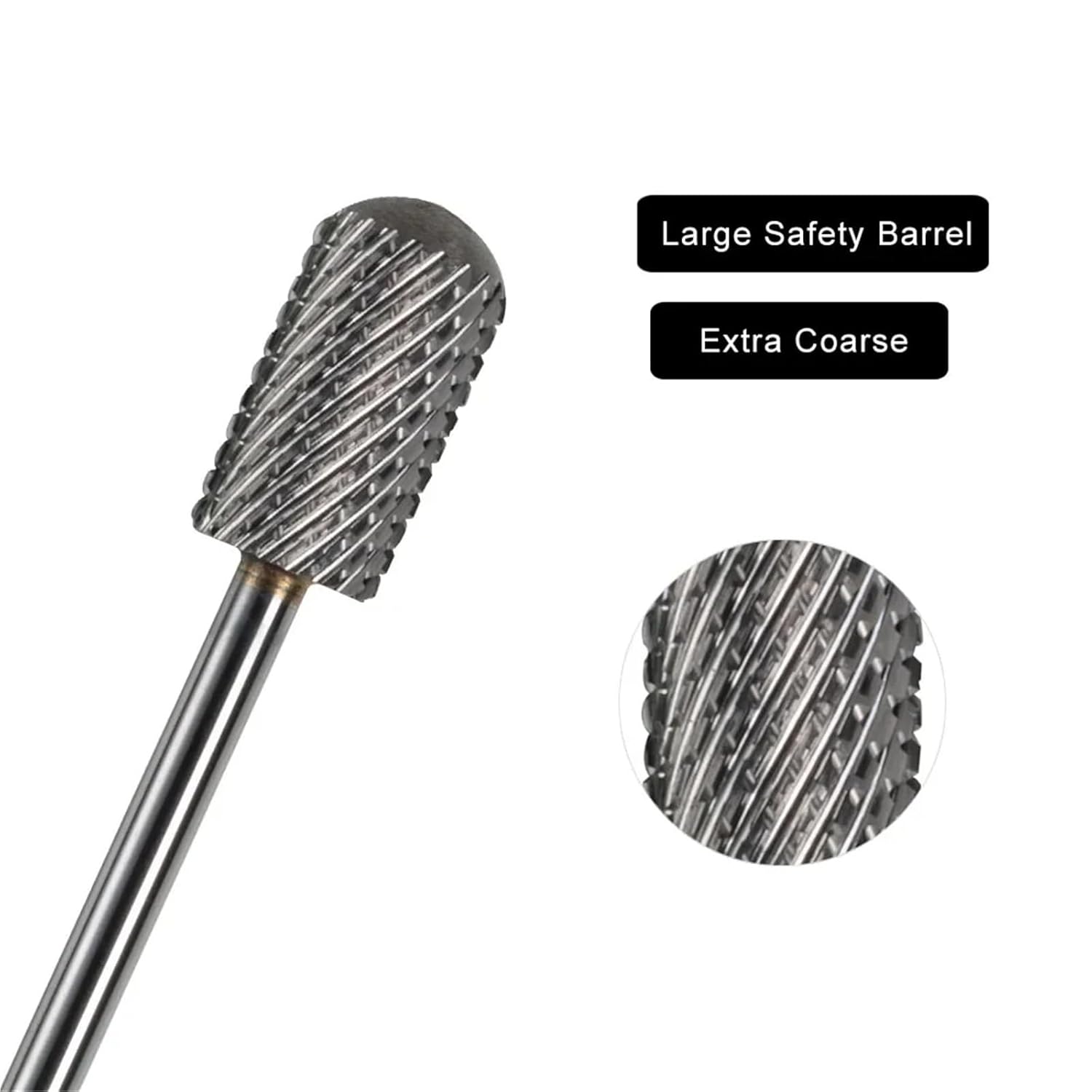 6.6mm Smooth Top Large Barrel Nail Drill Bits Carbide Bit Milling Cutter 1Pcs(XC)