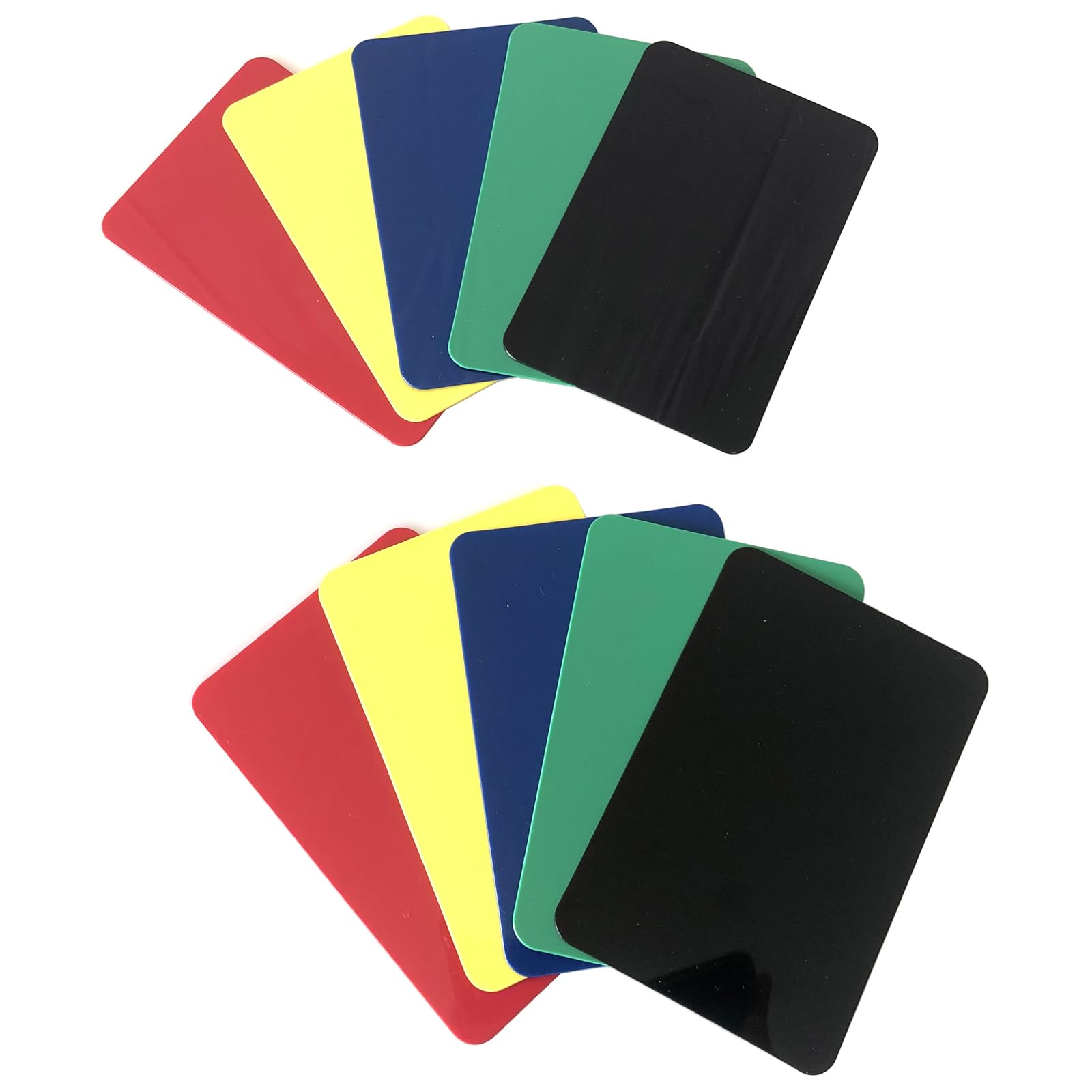 Paquete de 10 tarjetas de corte de poker – Tarjeta de corte tamaño puente en 5 colores para póquer Texas Holdem Blackjack Home Games 5