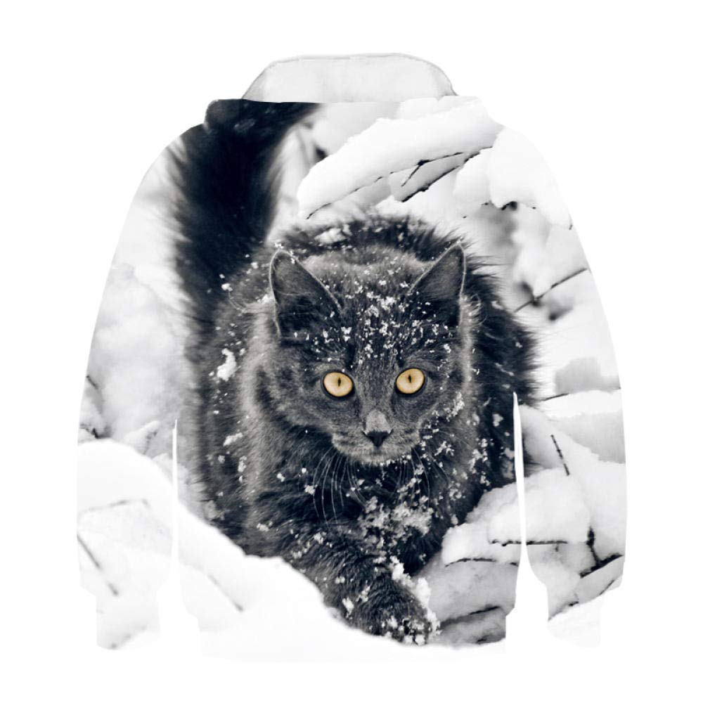 3D Bambini Felpa con Cappuccio,Autunno 3D Gatto Felpe con Cappuccio per Bambini Animali Divertenti Ragazzi E Ragazze Vestiti Felpa A Maniche Lunghe Comode Magliette Anime