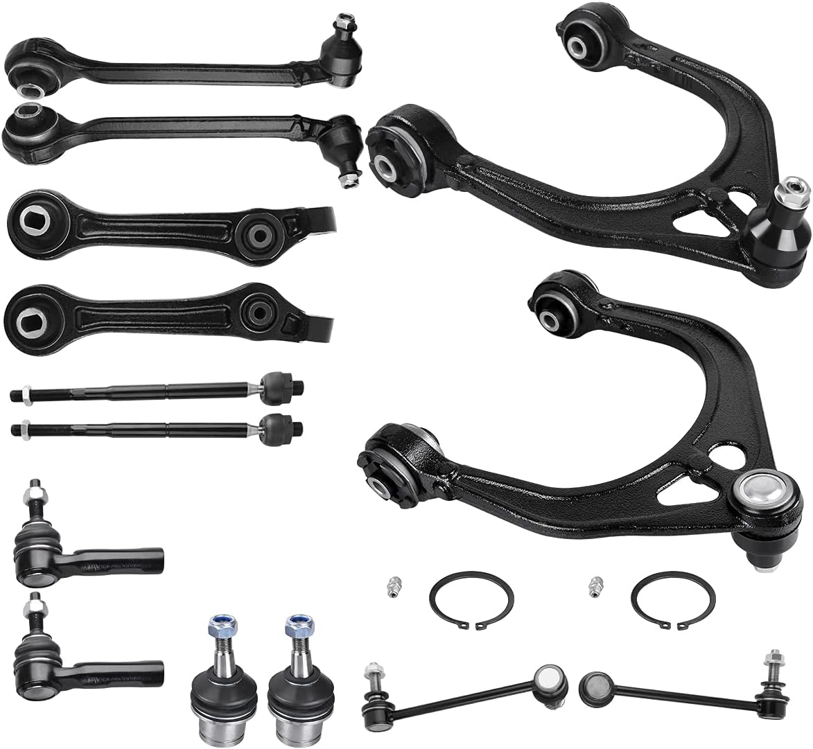 YITAMOTOR-Front Control Arm Kit Compatible with 2005-2010 Chrysler 300, 2008-2010 Dodge Challenger, 2006-2010 Dodge Charger, 2005-2008 Dodge Magnum - 14PCS Front Suspension Kit (RWD Models Only)