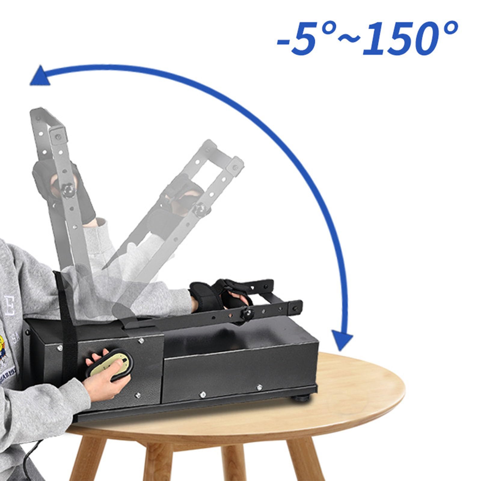 Dispositivo Elettrico per la Riabilitazione dell'articolazione del Gomito, Ginnico per Braccio con tutore per Il Gomito, Stecca stabilizzatrice per tutore del Gomito Post operatorio Regolabile da -5