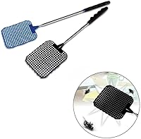 Vista 4 de Matamoscas extensible de 3 piezas, matamoscas telescópico, matamoscas manual de plástico resistente con mango extensible de acero inoxidable