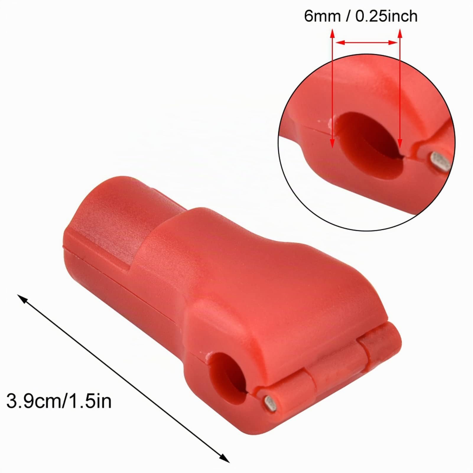 100 U.S. Ganchos antirrojo Ganchos antirrobo Bloqueo de seguridad para tiendas minoristas y hogar, Ganchos para tablero con apertura de 7mm, color rojo (apertura 7mm)