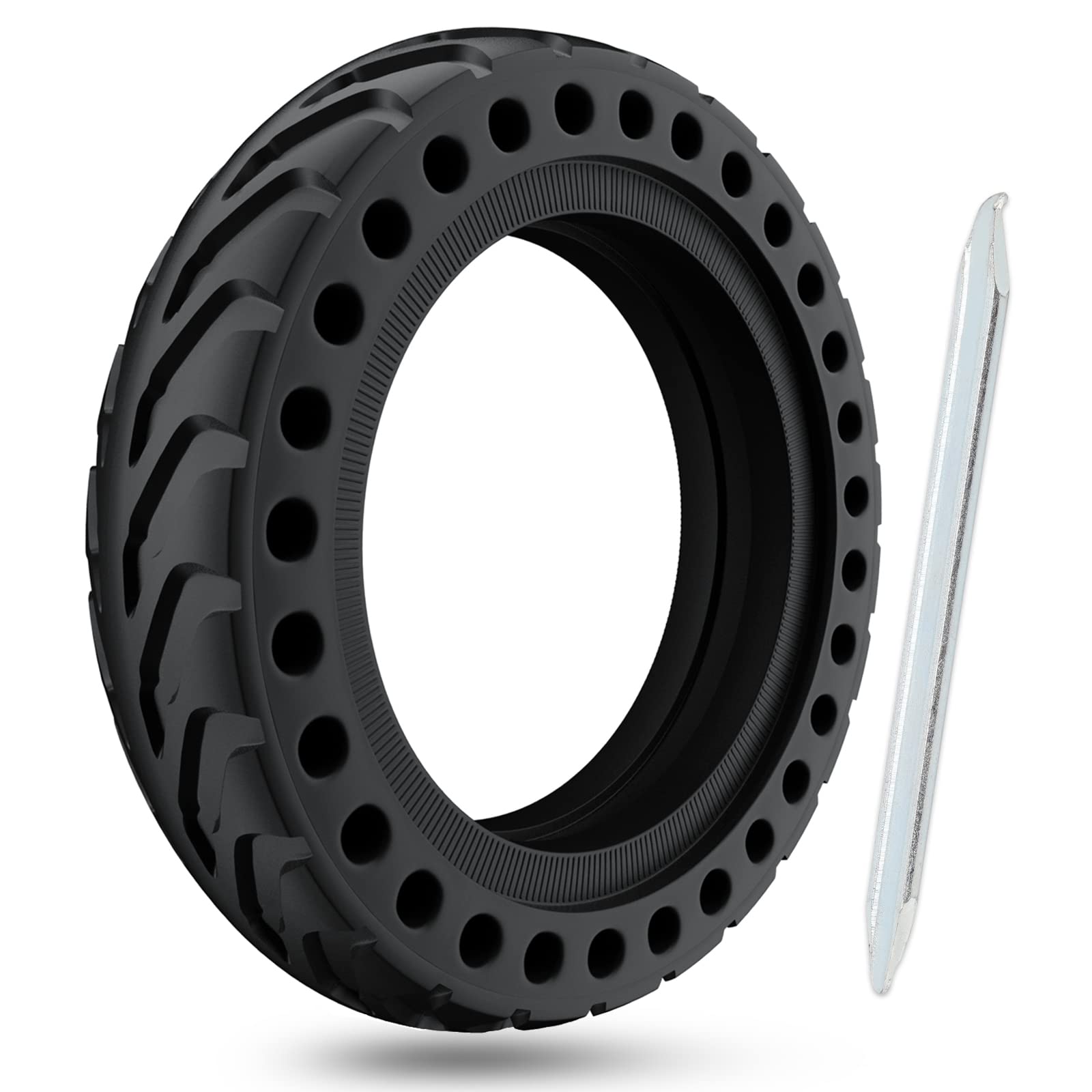 OUXI10x2.125 inch replacement tyres, solid tyres with 1 mounting tool for electric scooter, solid rubber tyres, 10x2.125 inch spare wheels, highly elastic electric scooter tyres