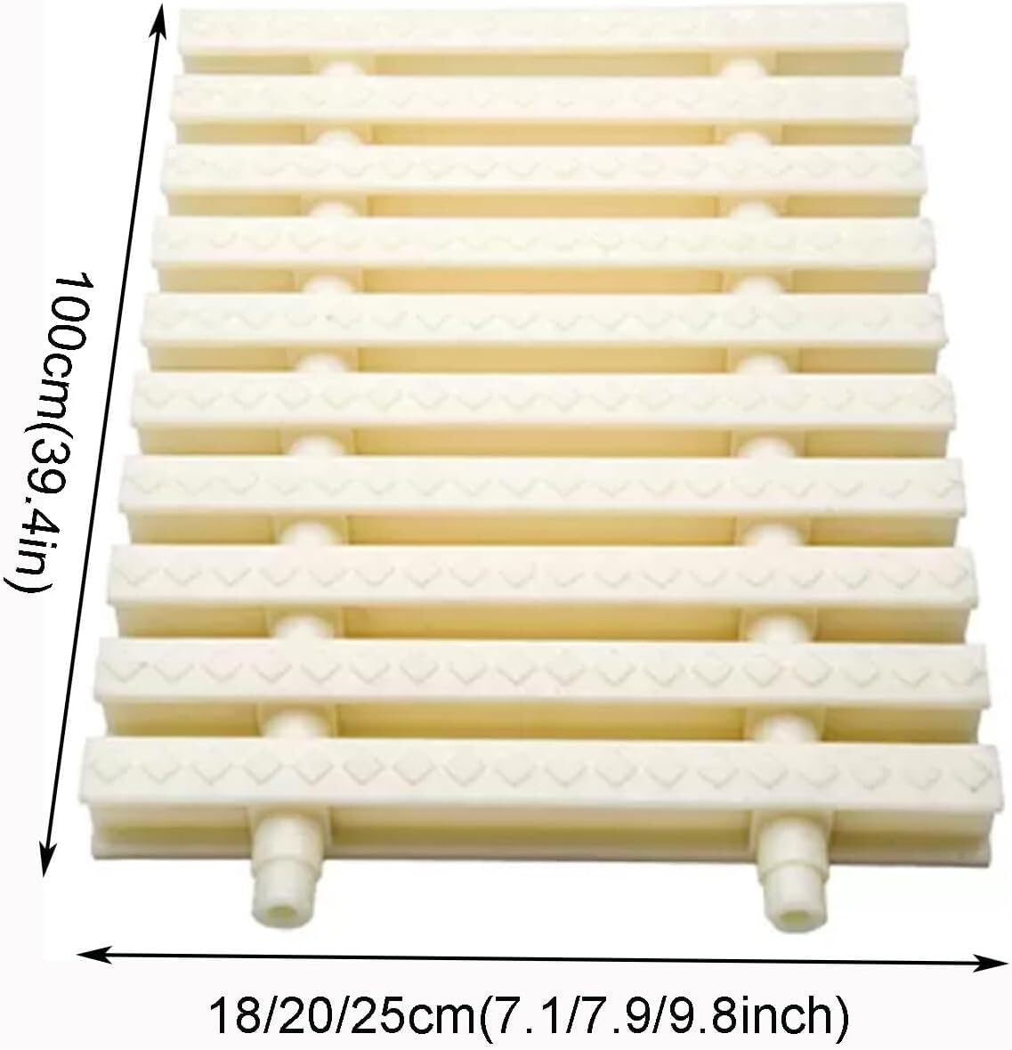Griglia di Scarico per Piscina da 9,87" – Confezione da 6 Griglie di Troppo Pieno in plastica Resistente per Un drenaggio efficiente di Piscine, vialetti e patii, griglia Bianca per Una faci