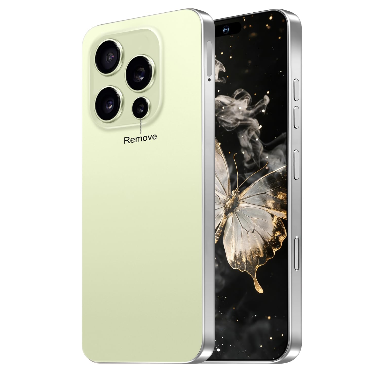 16 PM Smartphone Unlocked Cell Phone, 6.99“ HD Screen5G Phone, 16+512GB phoneunlocked, Android 14.0, 68+108MP Zoom Camera, Fingerprint Button Unlock-and take Photos (Yellow)