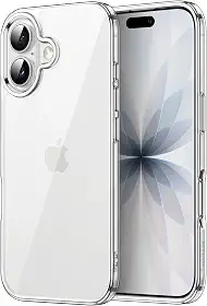 JETech Capa para iPhone 17 6,3 Polegadas, Case Protetora de Telefone à Prova de Choque, Anti-Amarelecimento, Parte Traseira Transparente Anti-Riscos (Claro)