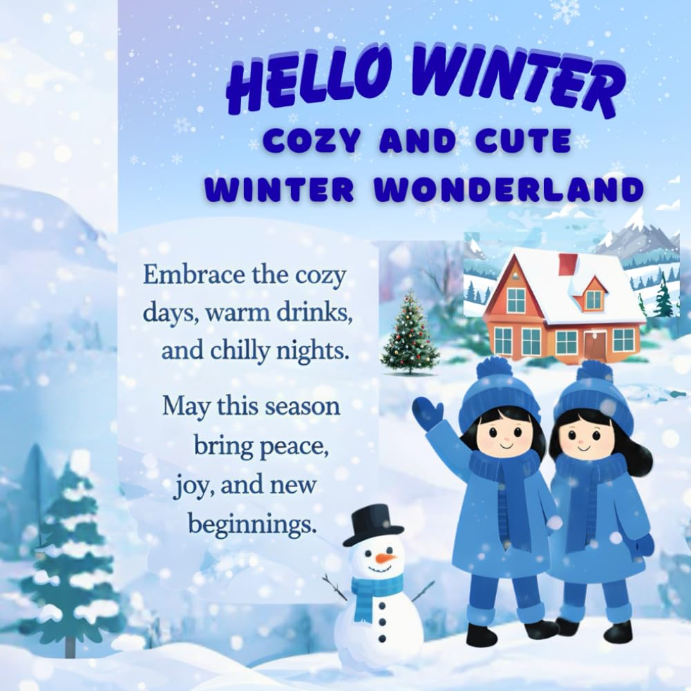 Hello Winter: Cute & Cozy Winter Wonderland Coloring Book