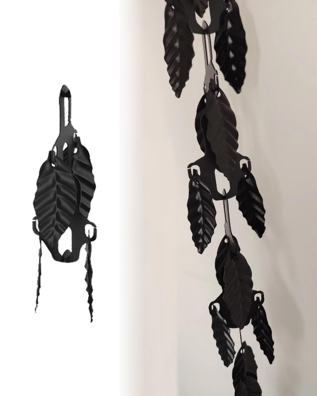 YNBSHGAA Metal Non-Rusting Rain Chain for Effective Eaves Drainage, Decorative Water Catcher Alternative to Downspouts, Enhances Porch Aesthetics,Black-6.5m (21.3ft)