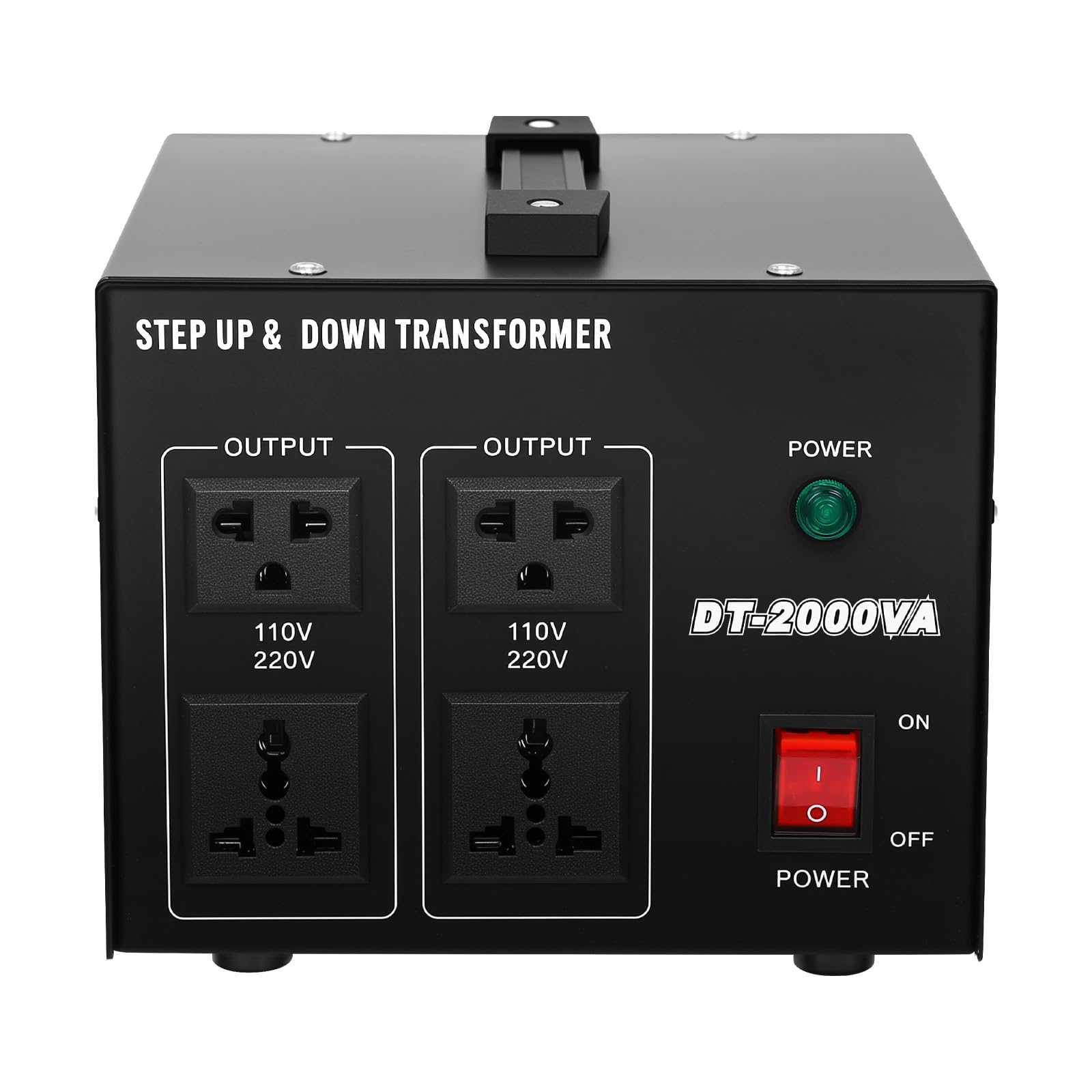 Transformador de tensión de núcleo toroidal de 2000 W CA, convertidor de voltaje de 110 V a 220 V, convertidor de tensión de núcleo toroidal para uso doméstico y comercial
