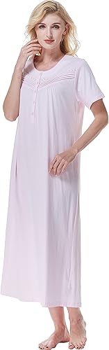 Miniatura 8 de Keyocean - Camisones para mujer, 100% algodón, suave, ligero, cómodo, ropa de dormir