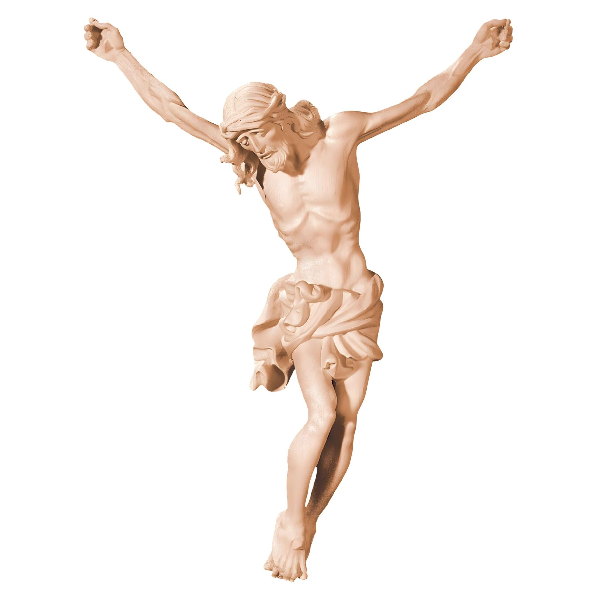 Dolfi | Barokowe ciało Chrystusa Jezusa 28 cm | Ręcznie malowane drewno w Val Gardena | Religijny