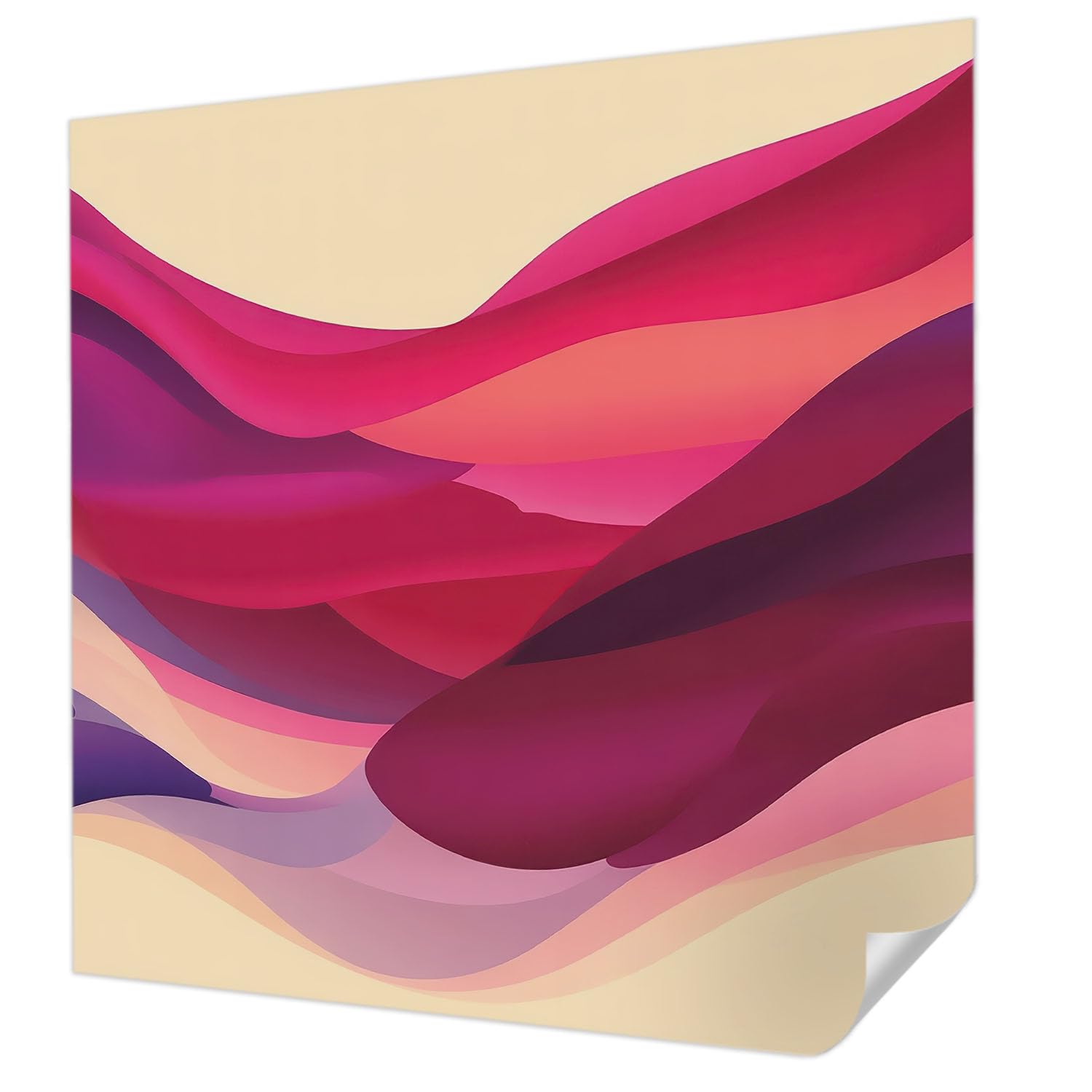 Décor mural adhésif de salon panoramique vagues liquides 250x250 cm