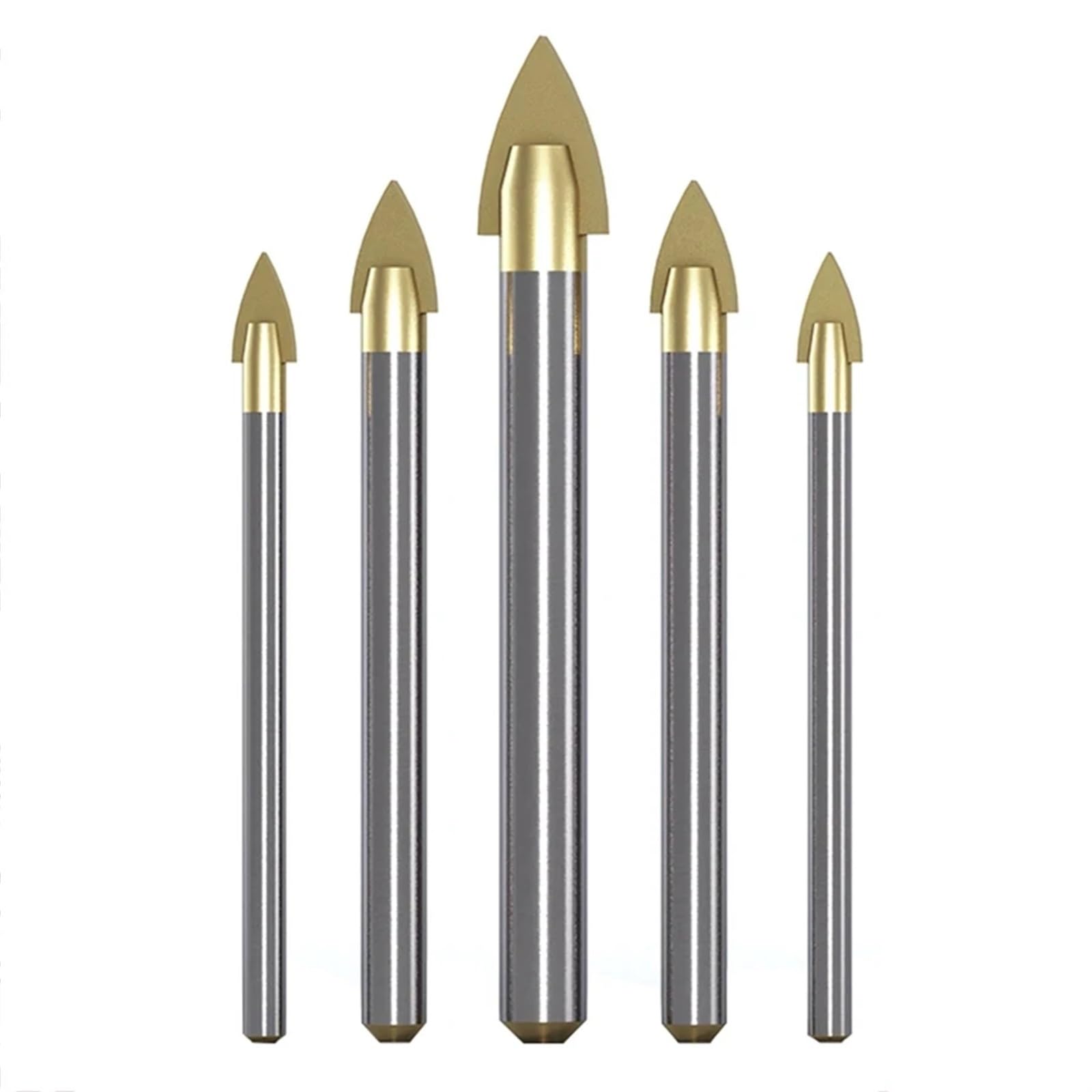 Broca triangular de aleación de 4 mm, 5 mm, 6 mm, 8 mm, 10/12 mm, broca for cerámica, vidrio, cemento, pared, azulejo, mármol, broca abridora de agujeros, 1 unidad(8mm 10pcs)