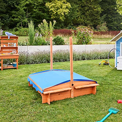 Sandkasten Home Deluxe Buddelkiste mit verstellbarem Dach