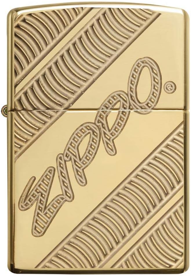 Zippo Armor High Polish Brass Coiled Pocket Lighter, One Size (29625)
