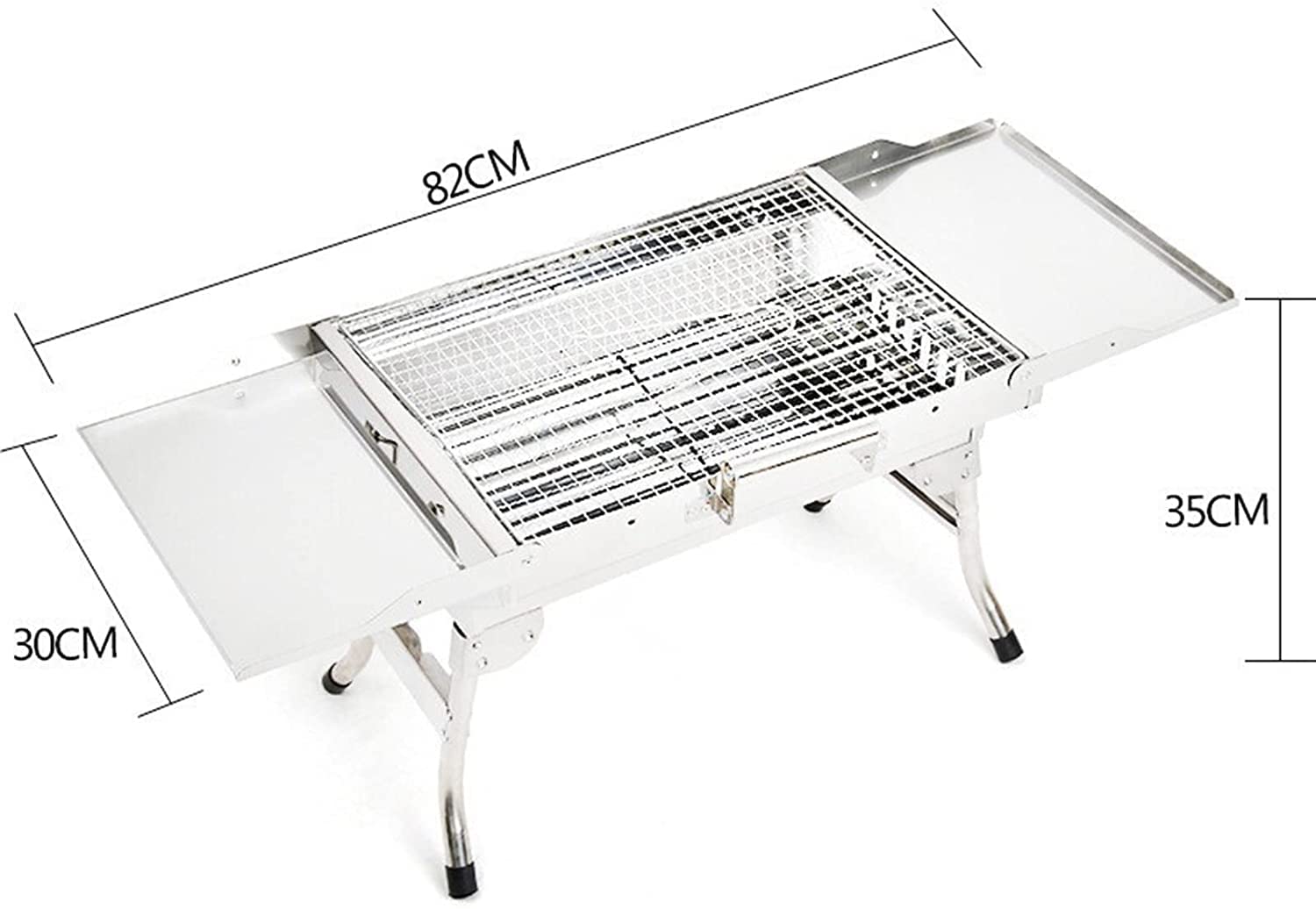 Składany grill ze stali nierdzewnej Zewnętrzny przenośny węglowy Wielofunkcyjny,Grill ogrodowy