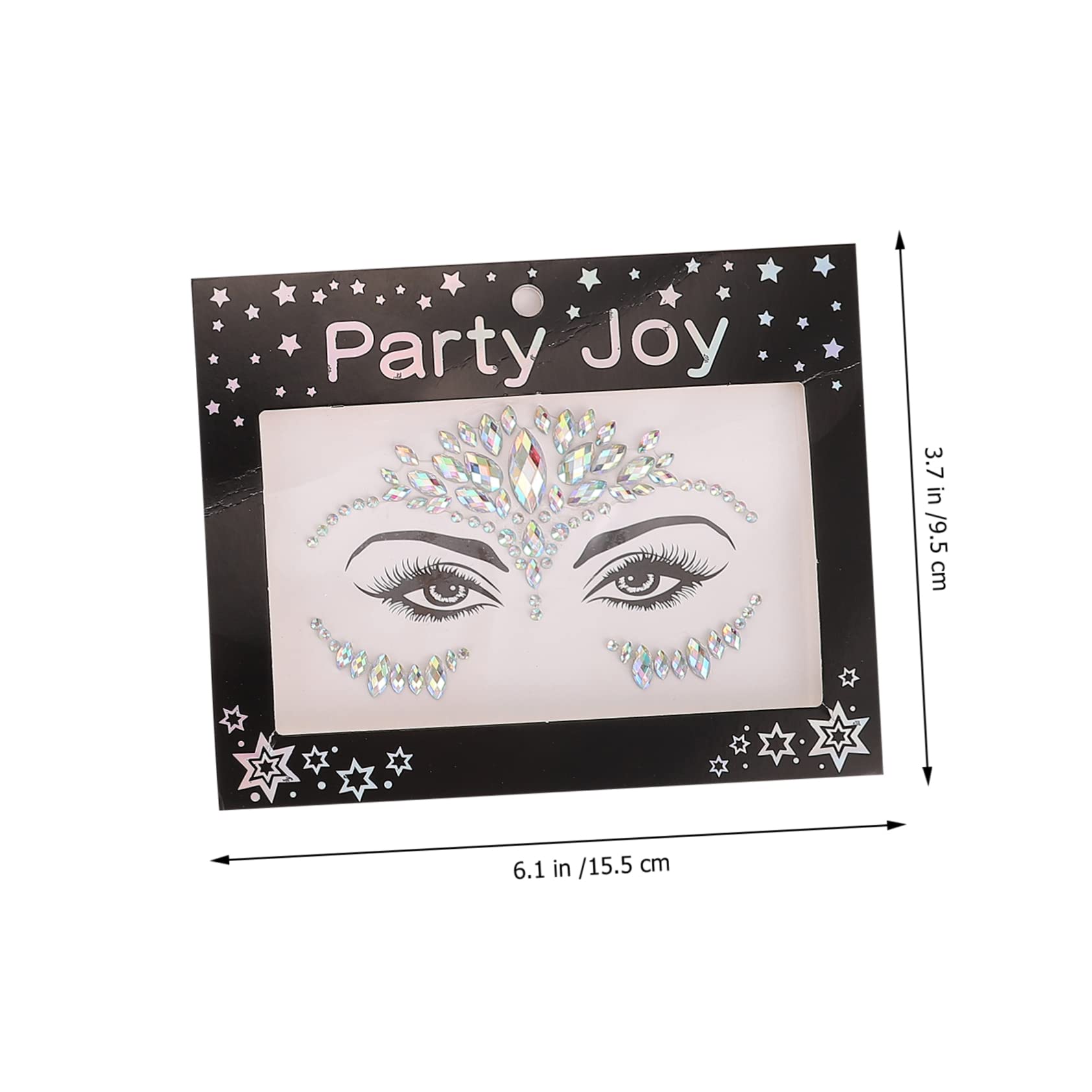 FRCOLOR 12 Fogli Adesivi Per Il Viso Faccia Di Halloween Per Le Donne Di Cristallo Sul Viso Gioielli Faccia Da Fata Acrilico Strass Donna Capi Di Abbigliamento