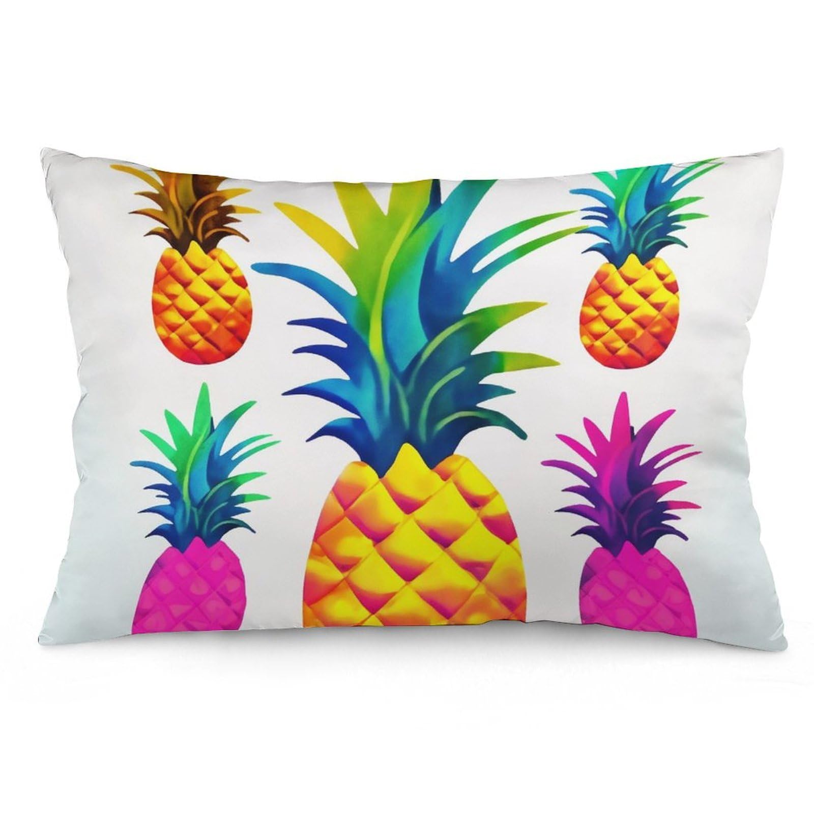 NTVOWPZO 2 Pack Decoration Throw Pillow Covers 16 "x24 Pillowcases Covers Colorful Pineapple Pillowcases Modern Farmhouse Home Decor Sofa Cushions Covers for Couch Bed Living Room