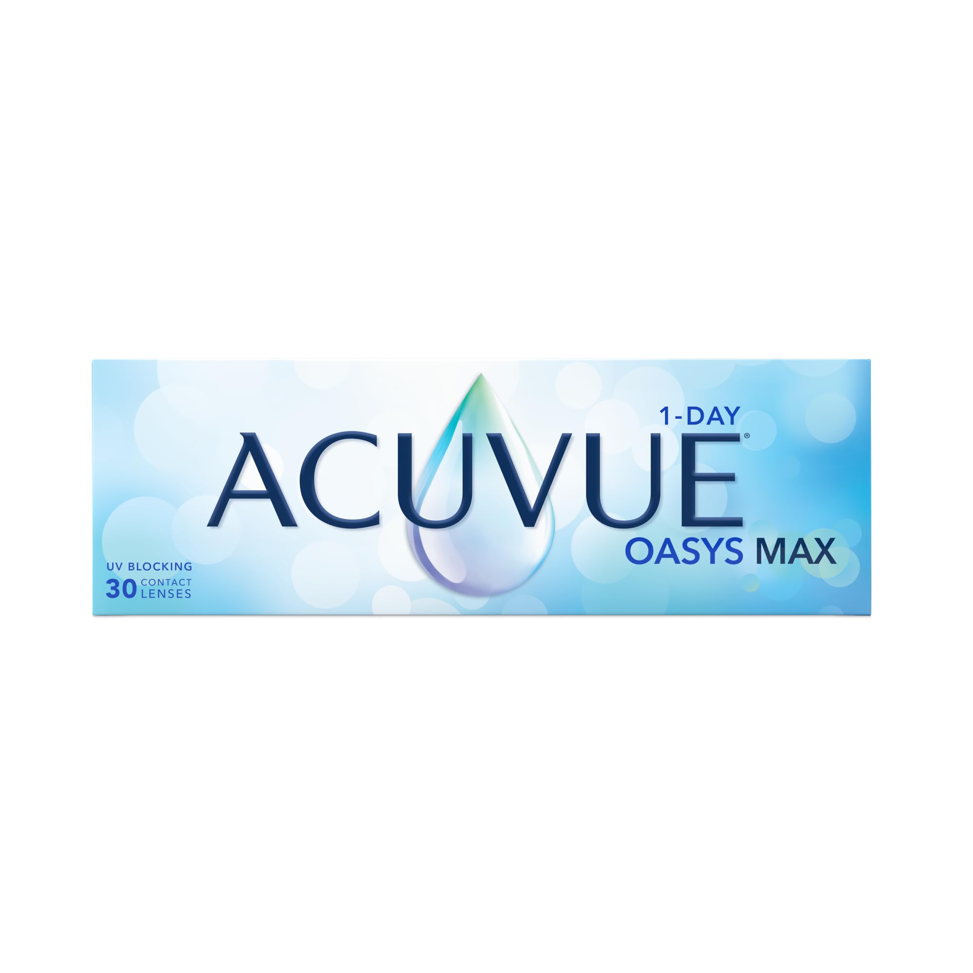 ACUVUE OASYS MAX 1-Day Tageskontaktlinsen – Helfen dabei, das Gefühl von müden & trockenen Augen zu reduzieren – 30 Tageskontaktlinsen mit +4.75 dpt und BC 9.0 – UV Schutz & angenehmes Tragegefühl