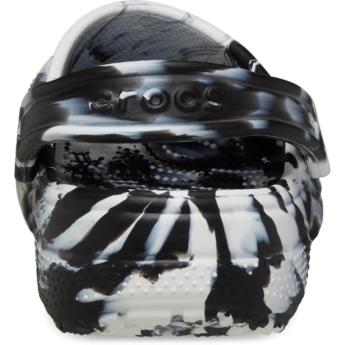 Crocs Unisex Adulto Classic Marbled Clog Zueco, White/Black, 37/38 EU