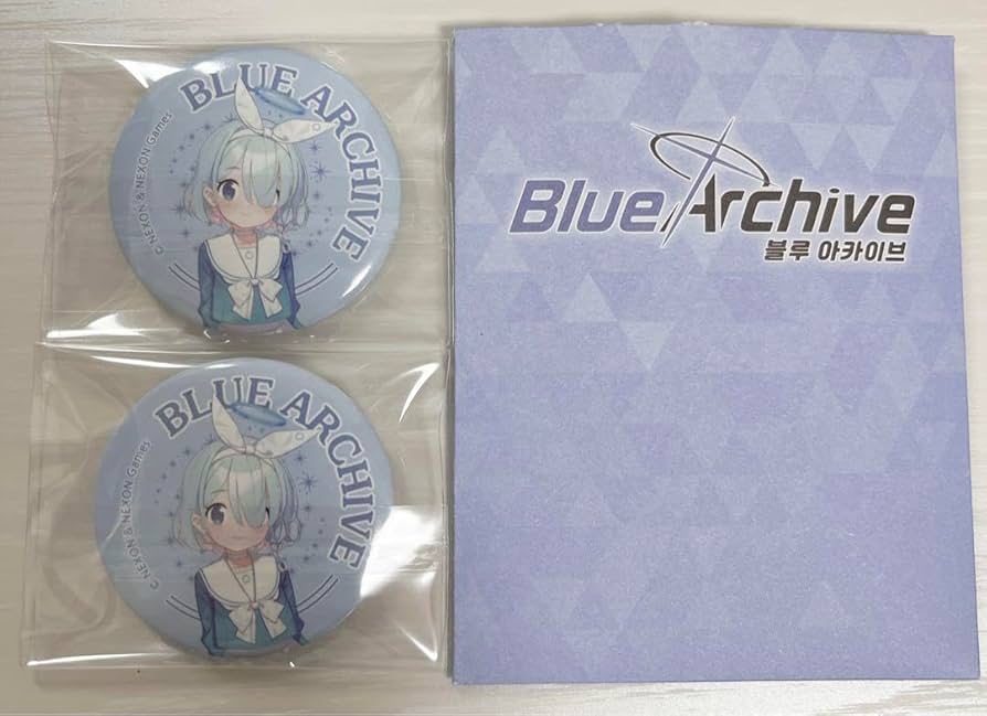ブルーアーカイブ　ブルアカ　アロナ　プラナ　韓国限定　シャーレストア　缶バッジ ブルーアーカイブ ブルアカ アロナ プラナ 韓国限定 シャーレ