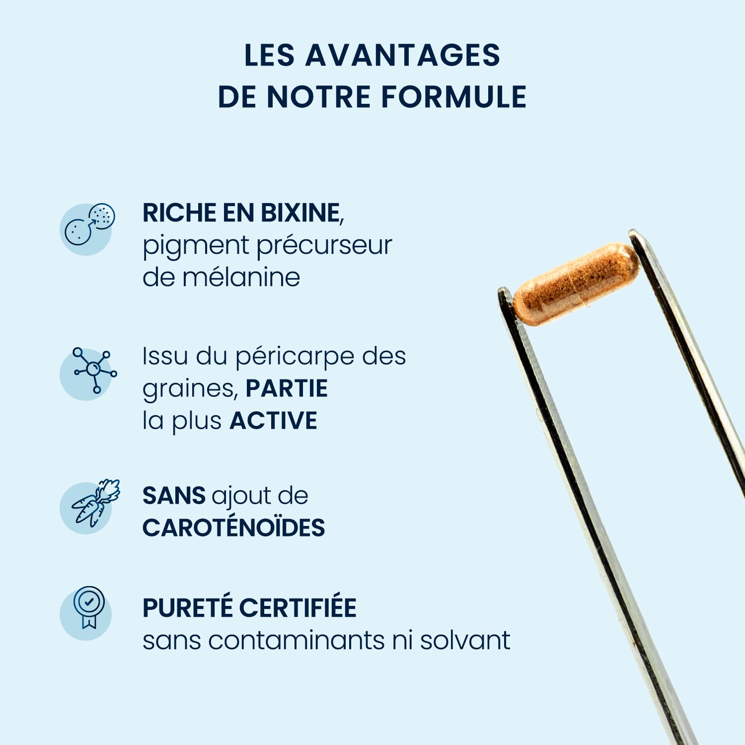 Urucum Bio 600 mg – Titré à 1% en Bixine – Préparateur Solaire Naturel, Teint Bronzage - Bonne Mine & Anti-âge - 100% Pur – Sans Additif - Qualité Premium - 120 Gélules végétales (1 à 2 mois) - Dynveo