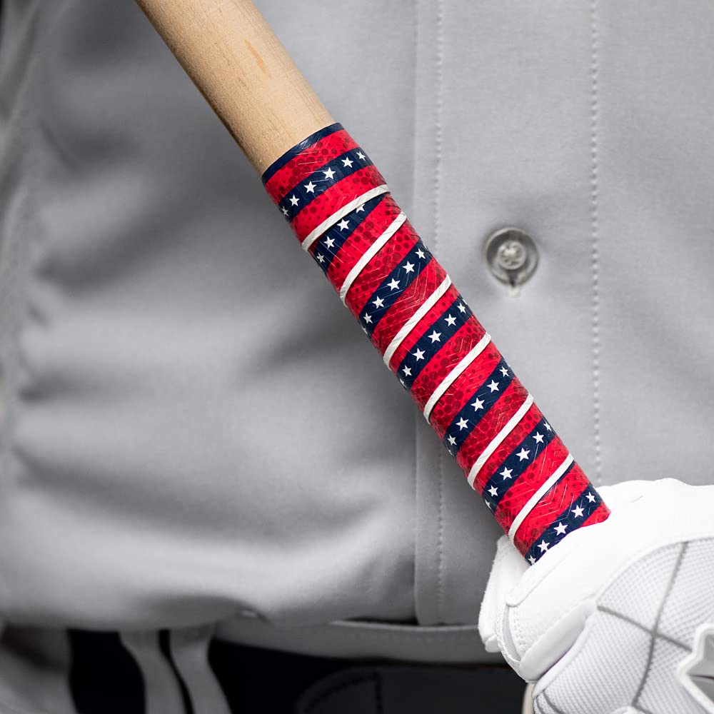 Ruban Adhésif Pour Batte Ballpark Elite - Drapeau USA (rouge, Blanc, Bleu) - 1,10 Mm