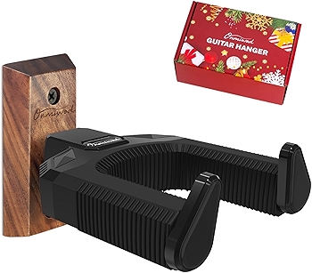 Auto Lock Guitar Wall Mount in Black Walnut Wood