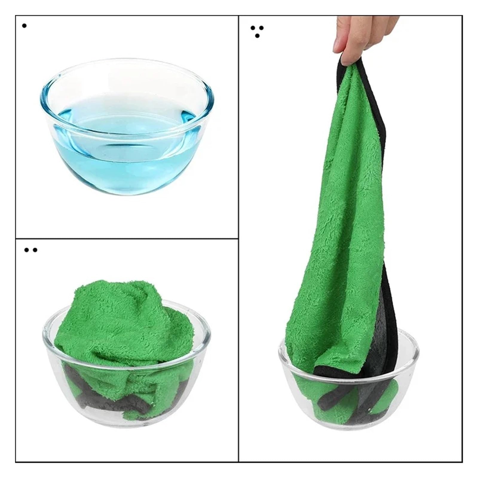 Microfiber Cleaning Towels - 5 10 20 Packs Ultra Absorbent Car Drying Detailing Cloths Wash Rag Set for — view 5