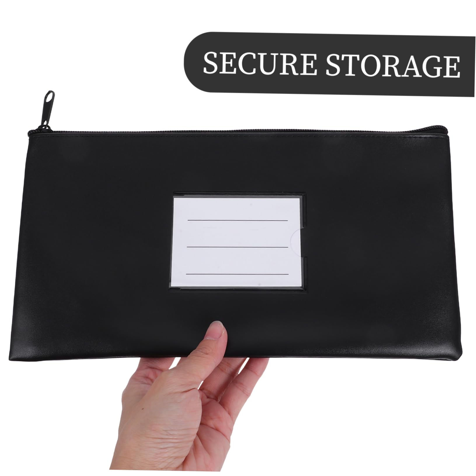 Happyyami Geldtaschen Banktasche A5 mit Reißverschluss Pu Material 6 Stück für Bank und Reise Sichere Aufbewahrung für Bargeld und Belege