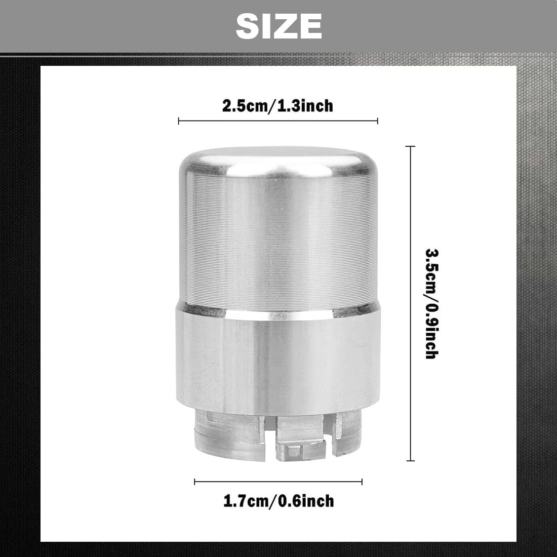 Billet Aluminum Transmission Shifter Button Compatible with 2003-2009 Hummer H2 and H2 SUT Accessories Automotive Replacement Shifters Parts Not Plastic Easy Installation Silver 1Pcs