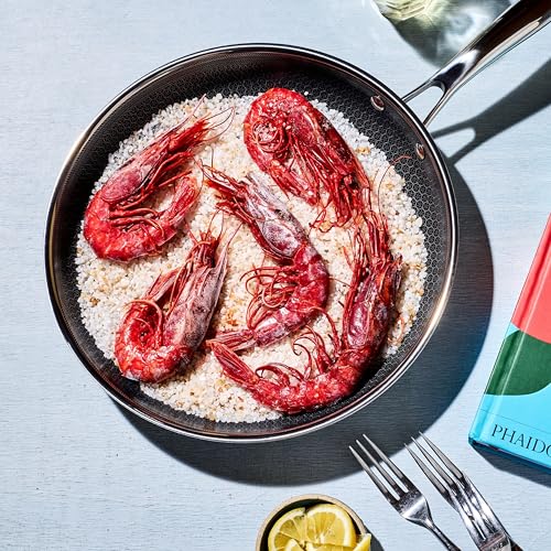 HexClad Hybrid Nonstick 12-Inch Frying Pan with Tempered Glass Lid, Stay-Cool Handle, Dishwasher-Friendly, Oven-Safe Up to 900°F, Induction Ready, Compatible with All Cooktops
