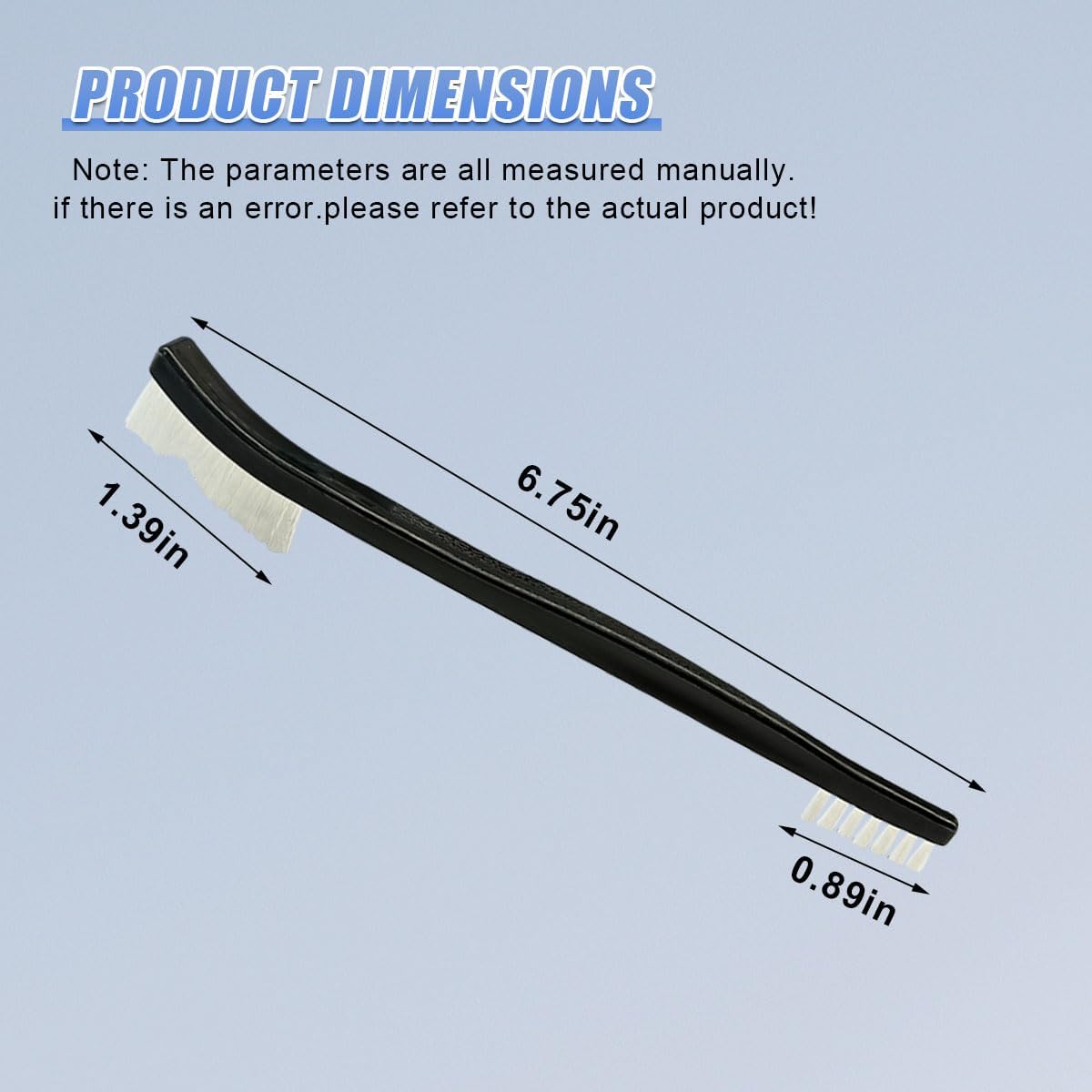 4PCS Car Double-Ended Detail Cleaning Brushes, Stiff Nylon Bristles Auto Crevice Brush, Multifunctional Vehicle Interior Exterior Cleaning Tool for SUV Truck Home Office(2PCS) image 2