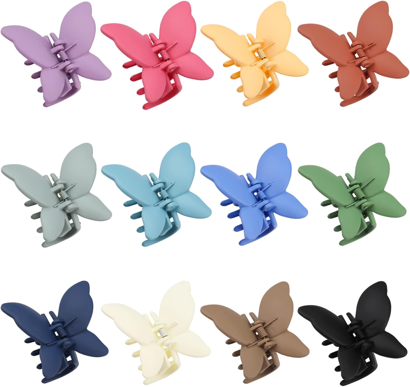 12 Pcs Butterfly Flower Claw Clips Butterfly Hair Clips