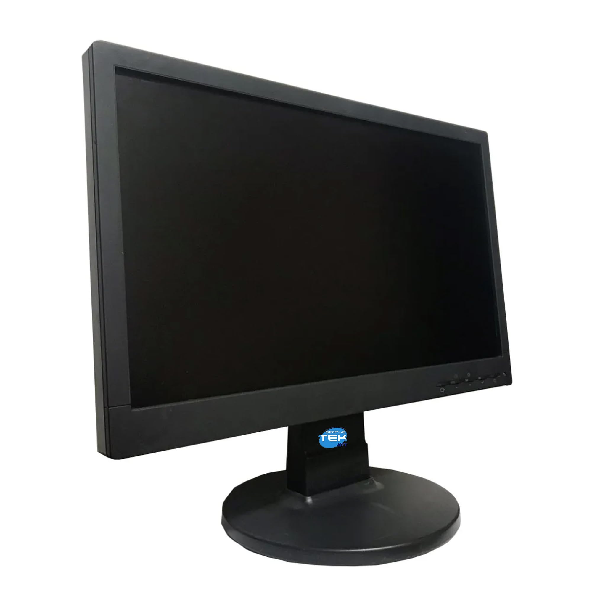 SIMPLETEK - Monitor 19" W-LED VGA czarny z podstawą i kablami (odnowiony)