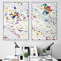 2 Piece Framed Canvas Wall Art Organic Fluids Canvas Prints Home Artwork Decoration for Living Room,Bedroom - 16