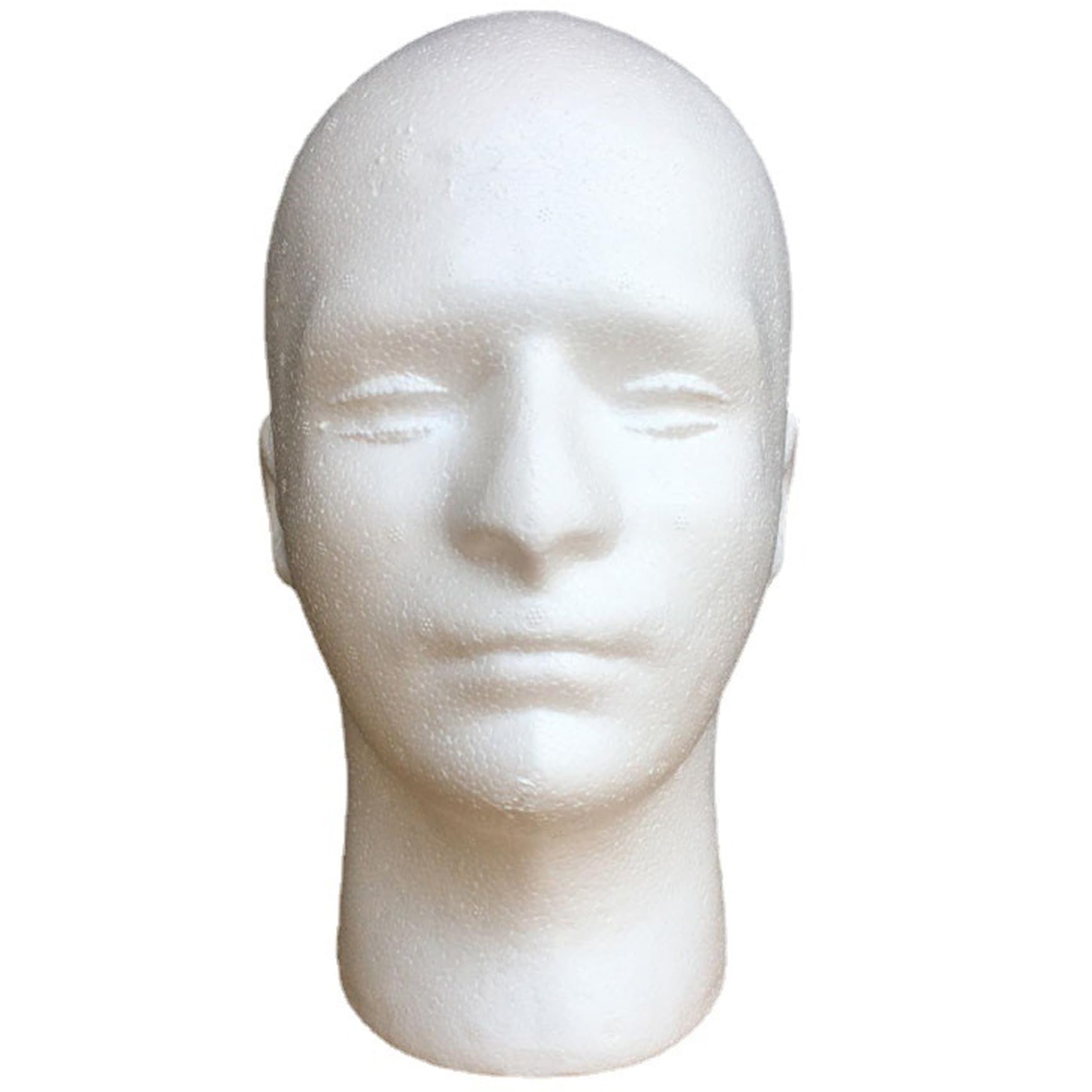 4pcs Styroporkopf, Schaufensterpuppenkopf männliches Haar Schaufensterpuppe Weißer Schaumkopf Modell Hutmasken Brille Hut Perücke Ausstellung Manikin Kopf für Zuhause, Salon, Shop