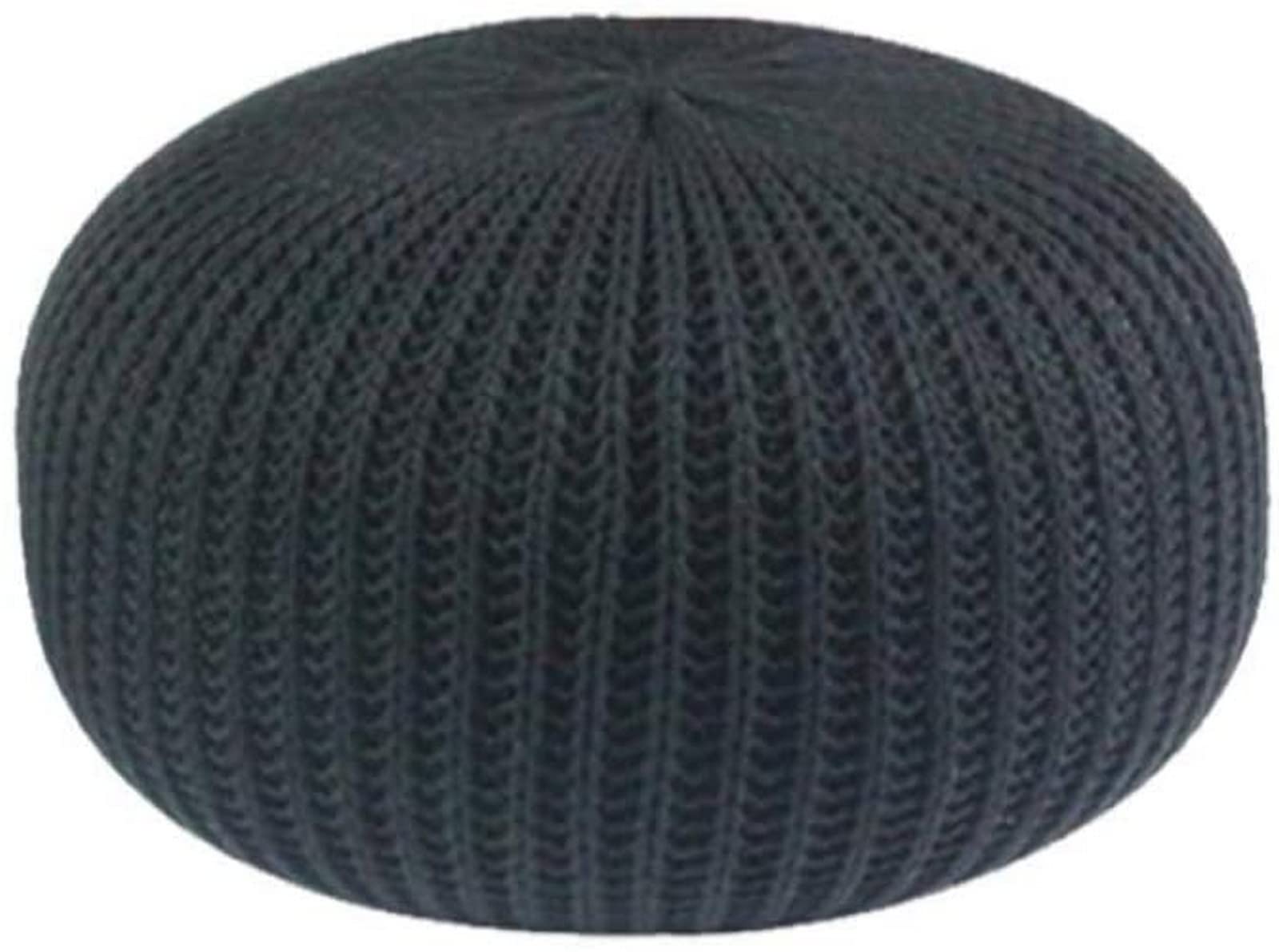 Repose-pieds pouf rond en maille tissée pour assise de salon
