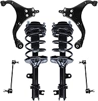 Vista 32 de Detroit Axle - Kit de puntales delanteros para Ford 2000-2004 Focus 2 puntales con muelle helicoidal 2 brazos de control inferiores con rótulas 2001