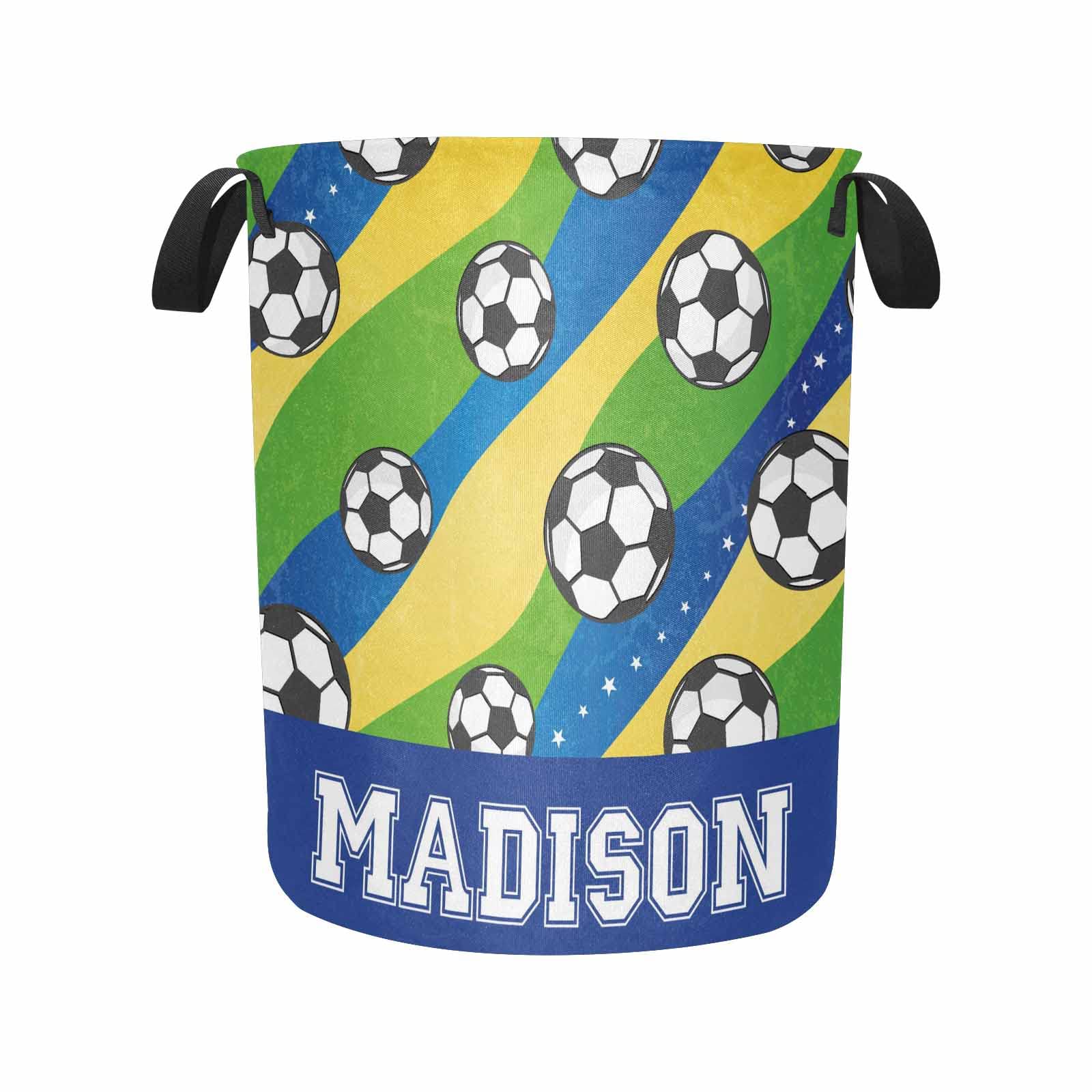 Personalized Soccer Laundry Hamper - Custom Name Collapsible Basket For Boys & Girls - View #10