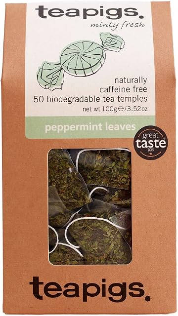 Tea Pigs Peppermint Herbal Tea Bags Made With Whole Leaves (1 Pack of 50 Teabags)