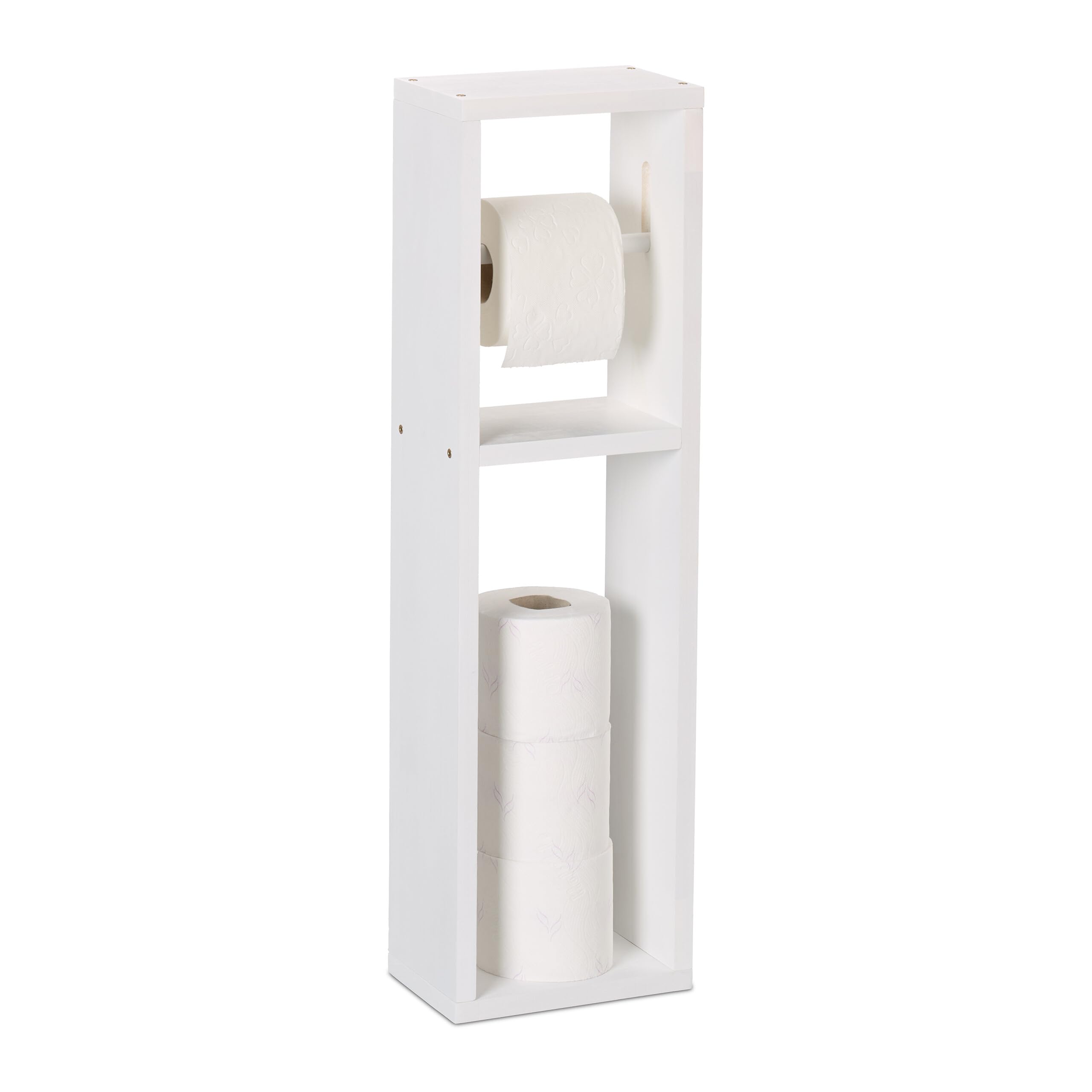 Relaxdays Toilettenpapierhalter aus Walnussholz