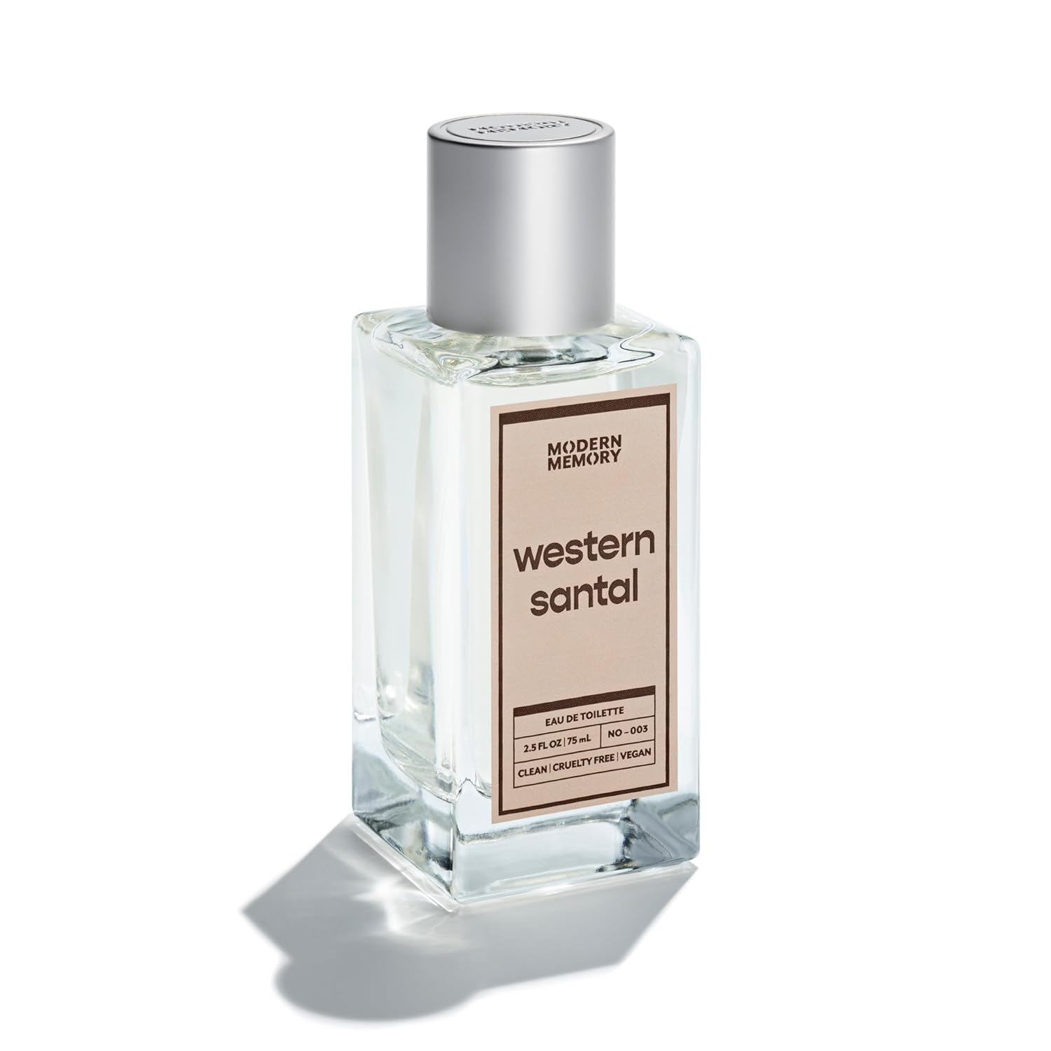 Modern Memory Western Santal Eau de Toilette for Men, Notes of Citrus, Sandalwood, and Musk, Safe for Sensitive Skin, Luxury Fragrance, 2.5 fl oz