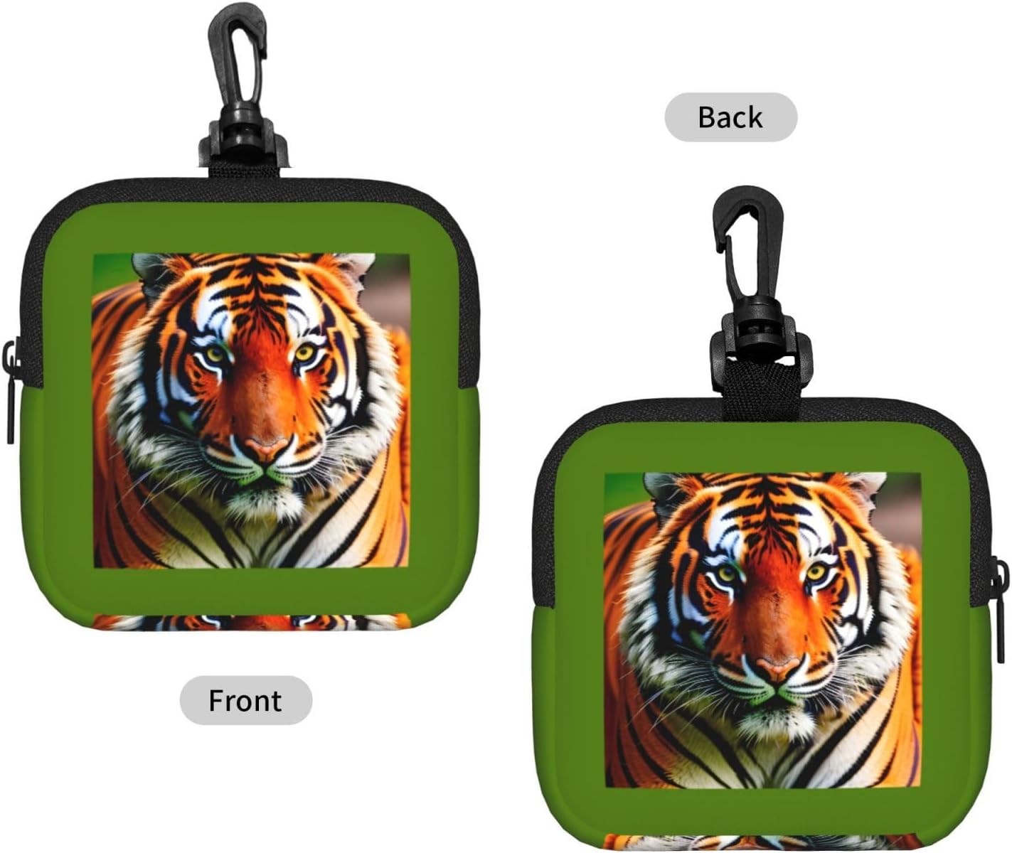 Tiger Stripes Orange Pattern Print Versatile Square Storage Bag Travel Organizer Pouch Toiletry Home Office Gift image 2