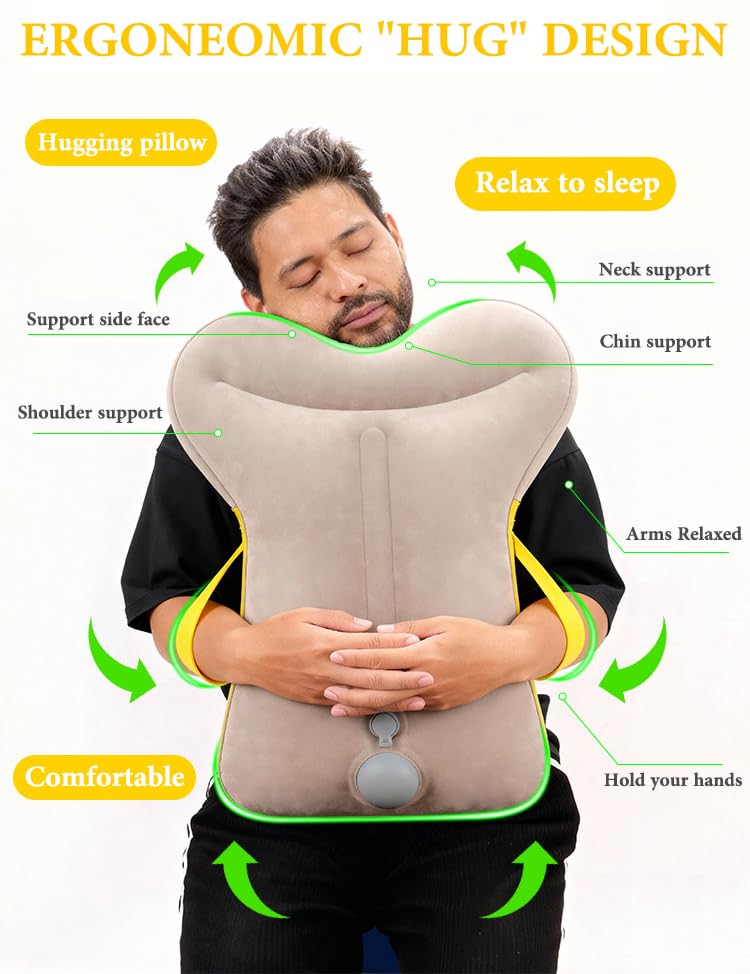 Almohada Inflable para Viaje con Soporte Ergonómico miniatura 3