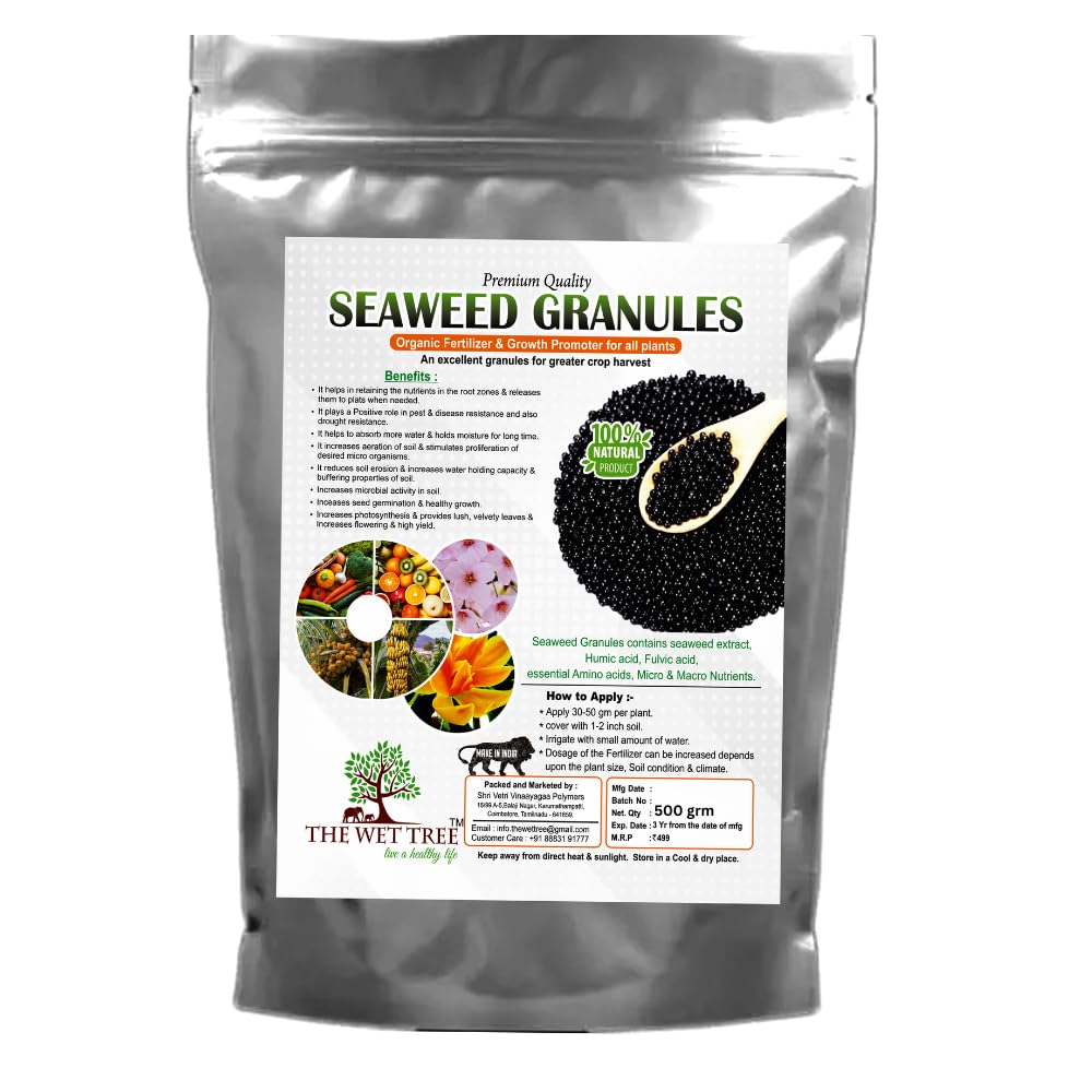 THE WET TREE Seaweed Extract Granules | Organic Plant Growth Promoter & Biostimulant | Fertilizer for All Type of Plants 500GM (B0CP2LT2ZP) Amazon Price History, Amazon Price Tracker