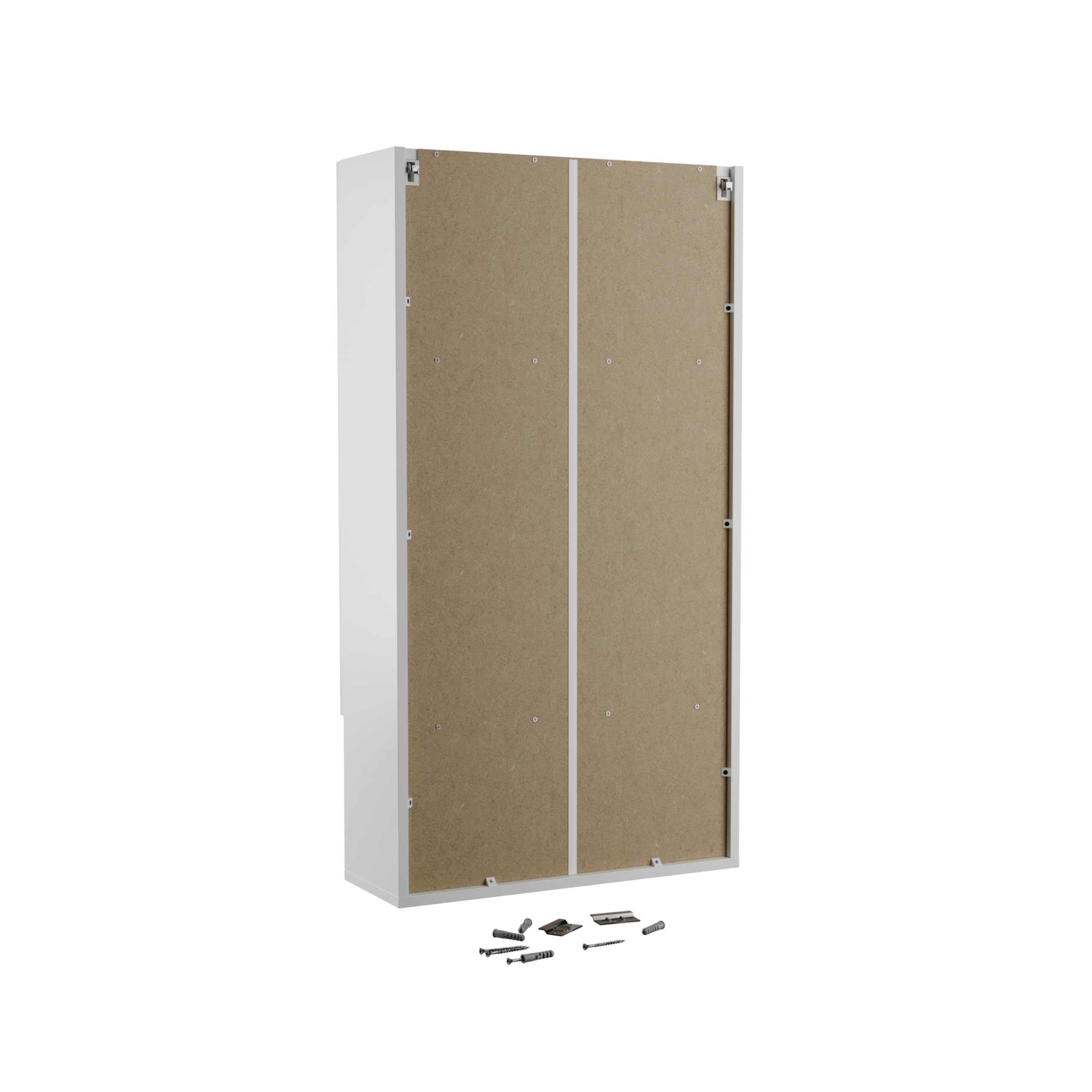 PLATAN ROOM Badschrank Hängeschrank für Badezimmer Oberschrank für Waschmaschine und Wäschetrockner für Küche und Badezimmer 120 x 65 x 25 cm weiß (Weiß Matt)