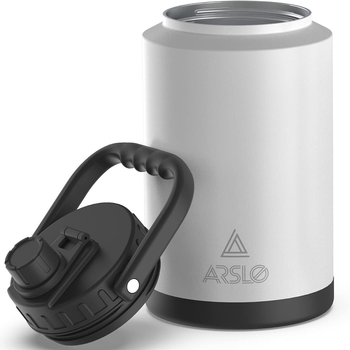 Jarra de agua aislada grande de 1 galón con asa, botella de agua aislada de un galón, jarra de agua de acero inoxidable de 128 oz, termo grande para gimnasio, senderismo, camping y viajes